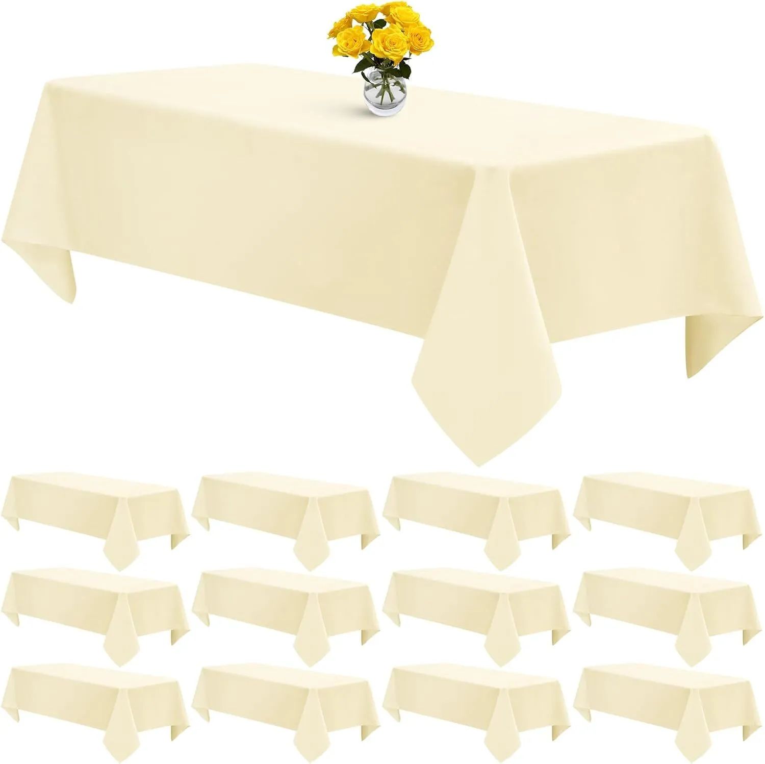 Ivory Table Cloths 90x132