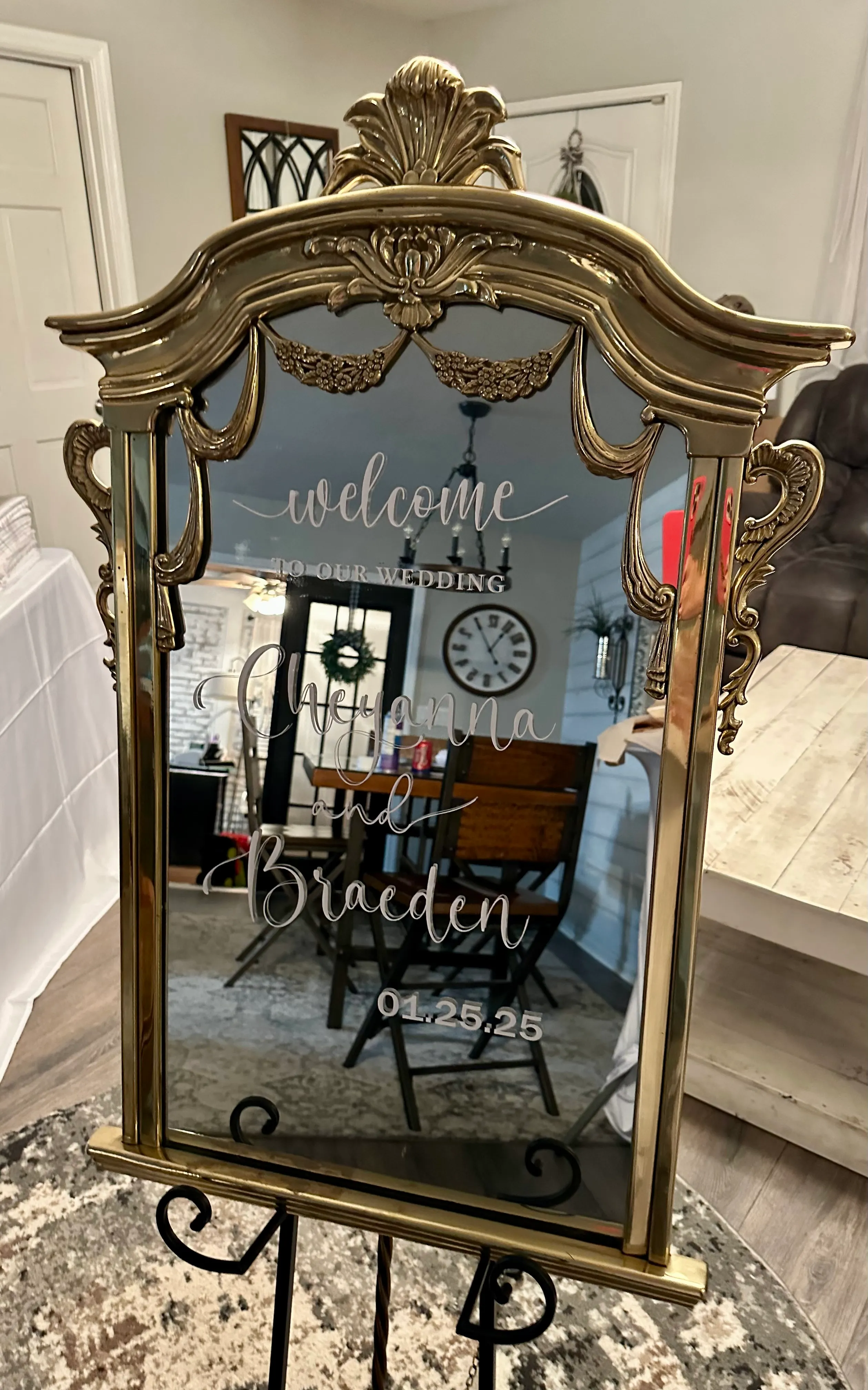 Large Ornate Gold Mirror