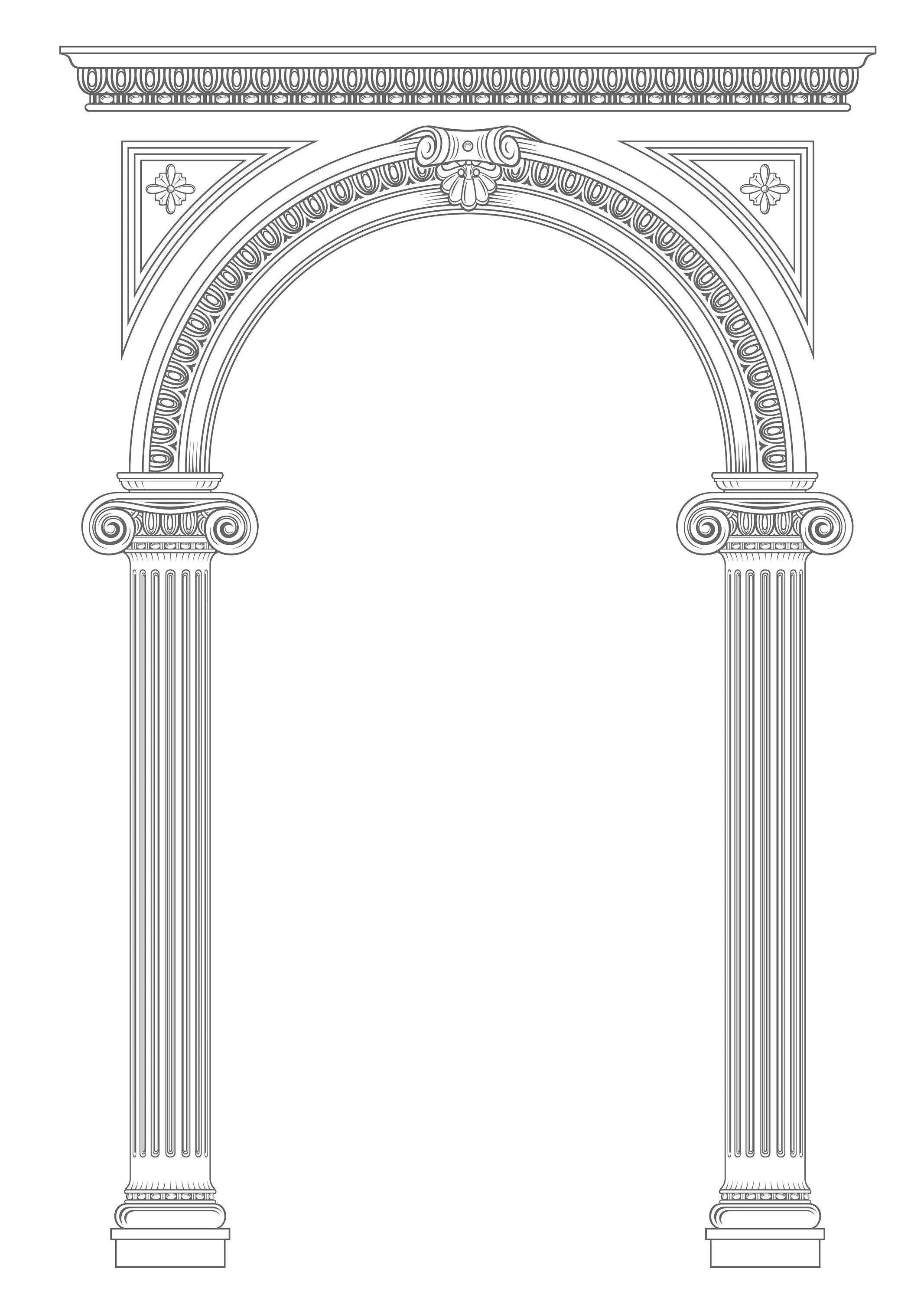 Columns with Arch