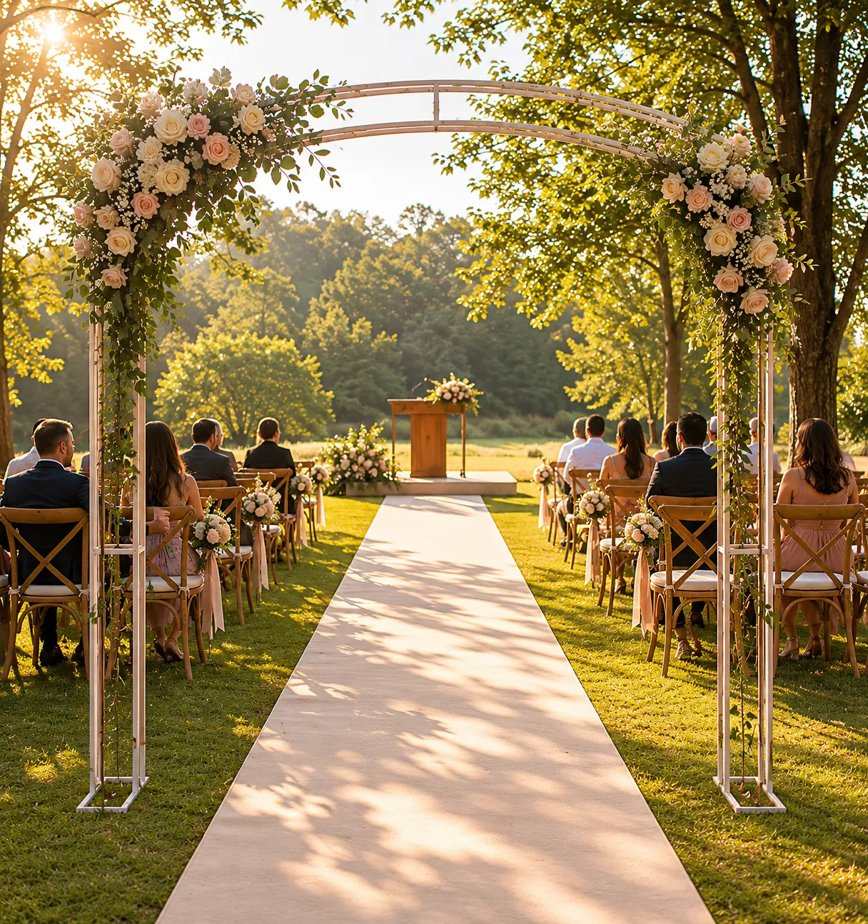 Arco estrutura Backdrop ou corredor casamento