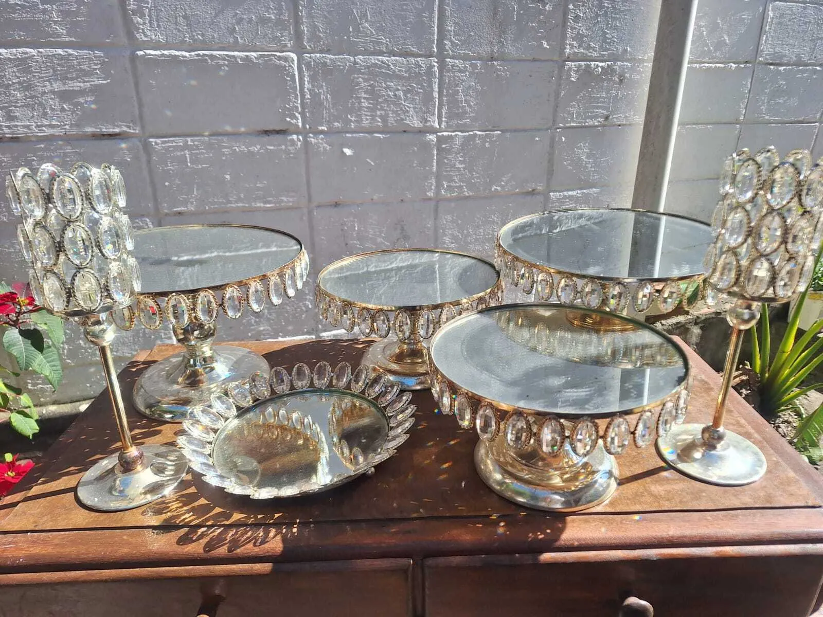 Kit Luxo - Bandejas com pedraria para decoração