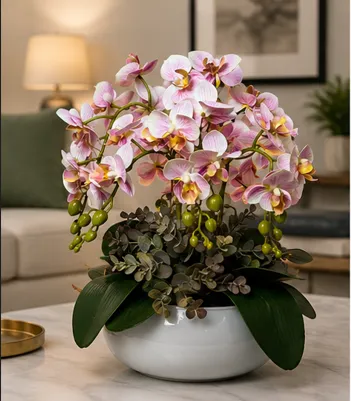 Orquidea em vaso de vidro