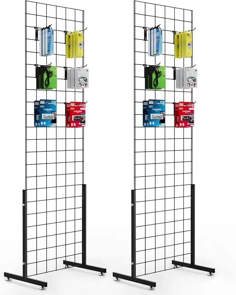 Grid Panel Display Stand with T-Legs