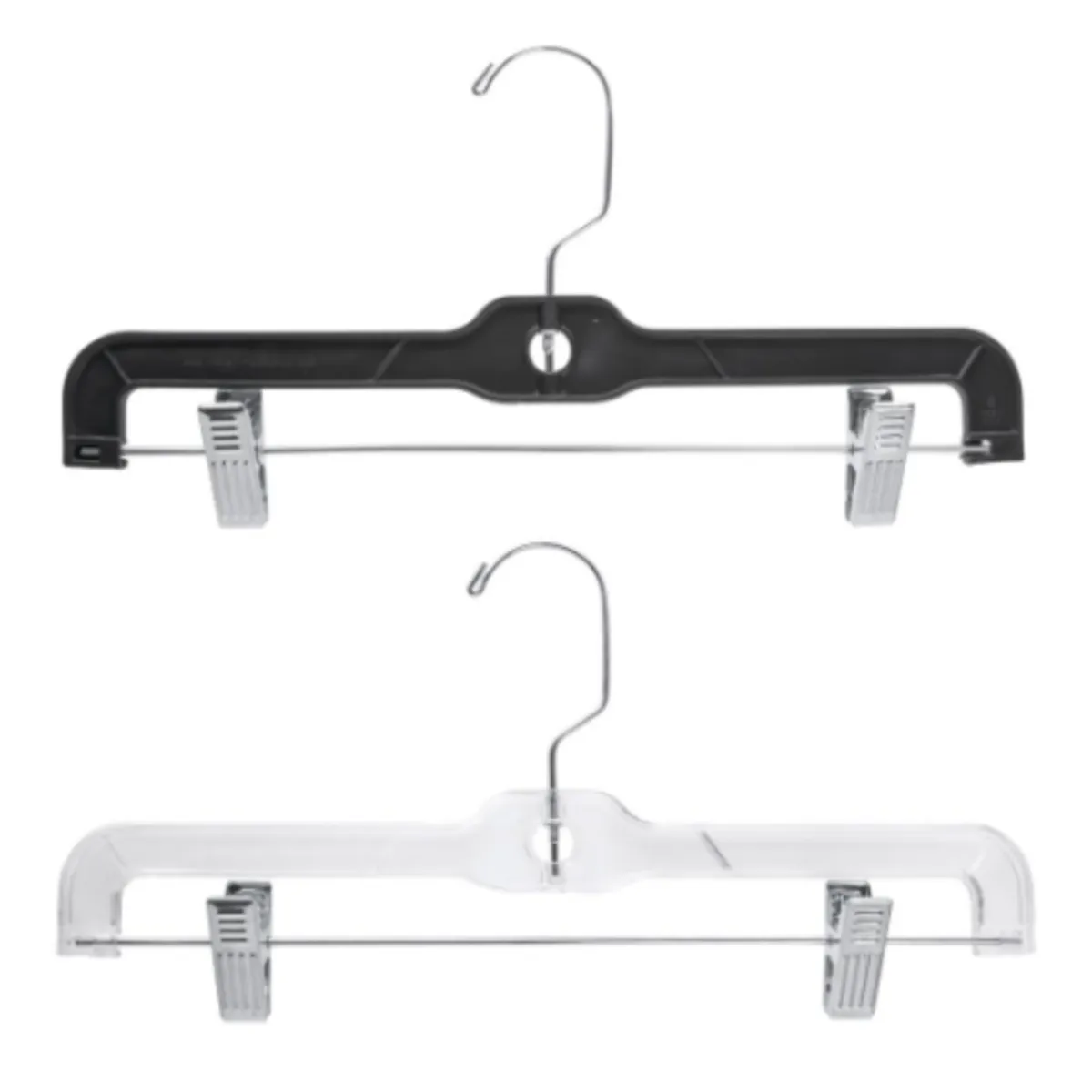 14″ Heavy-Duty Plastic Pant/Skirt Hangers – Pack of 25 