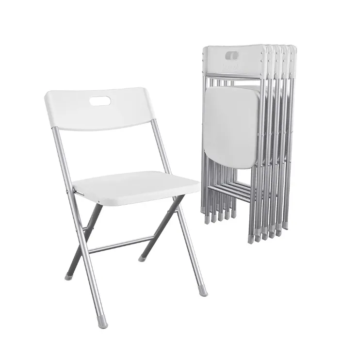white flexible folding chair  