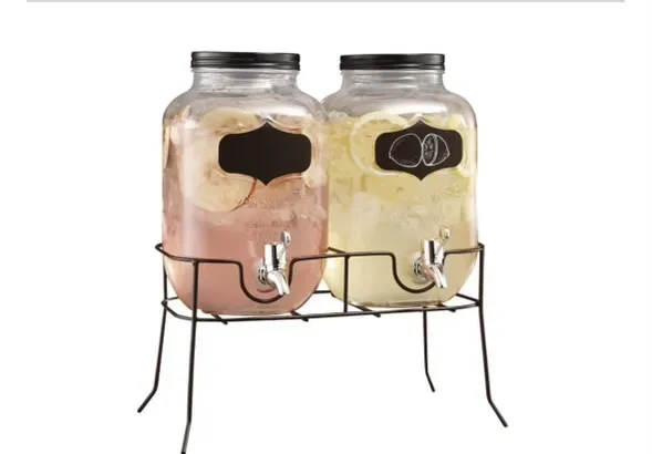 Beverage dispenser double jar