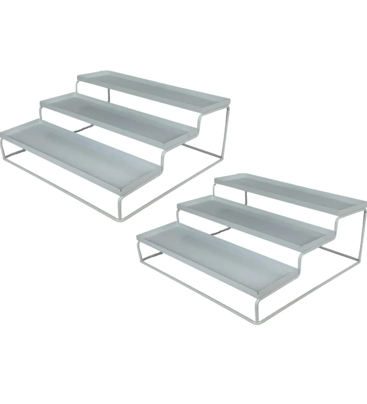 Steps dessert stands white 