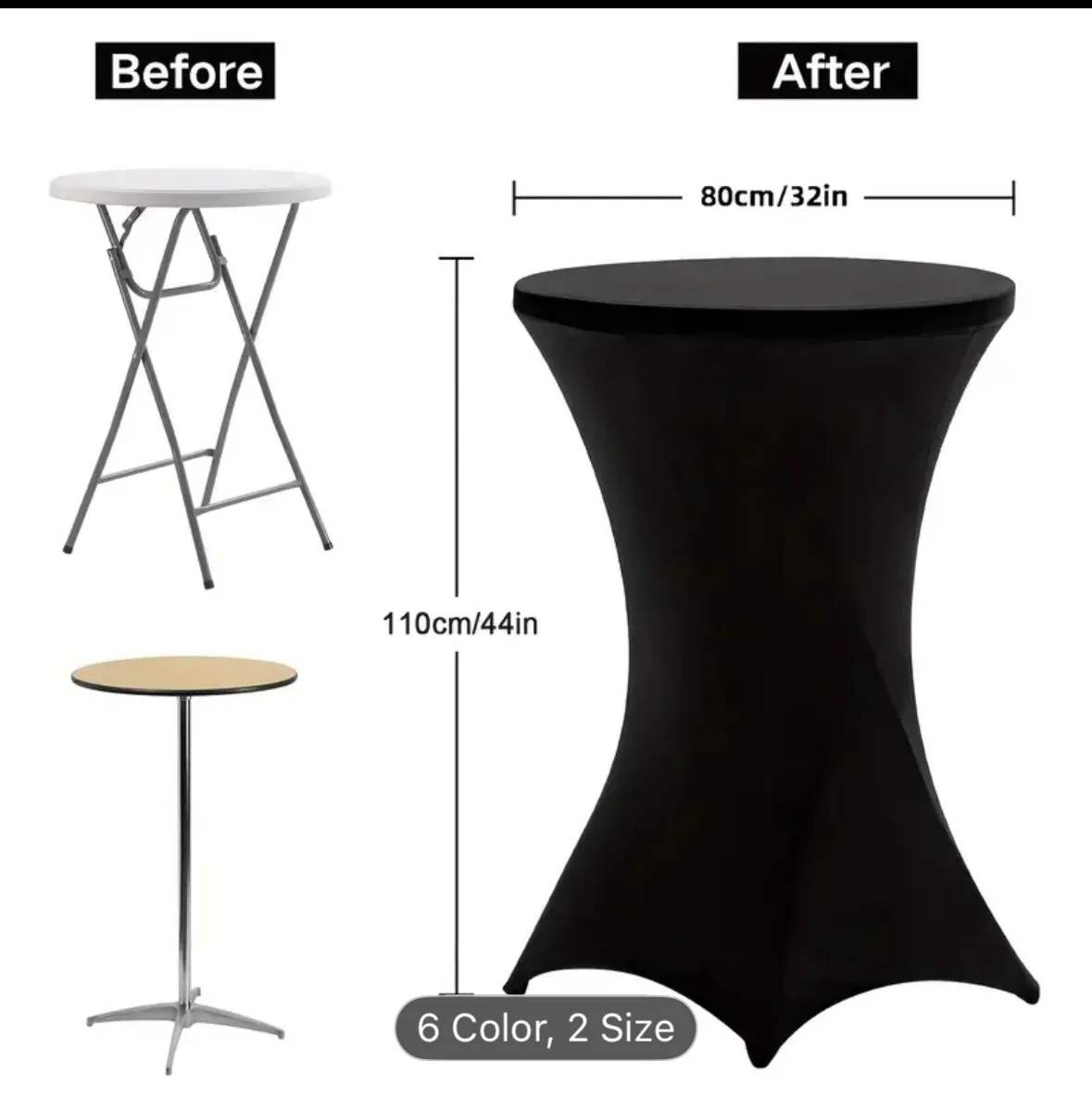 Cocktail tablecloth black