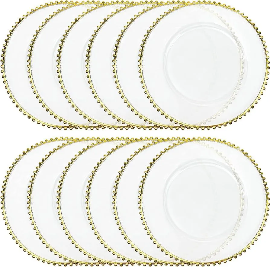 Clear charger plates