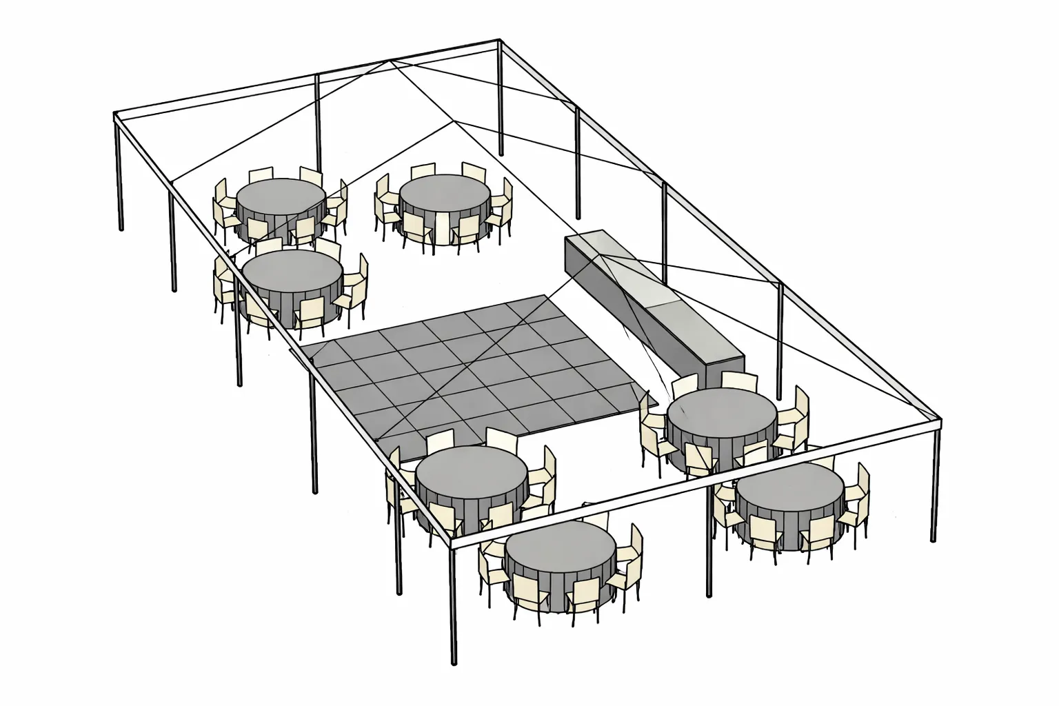 64 Person Wedding Package