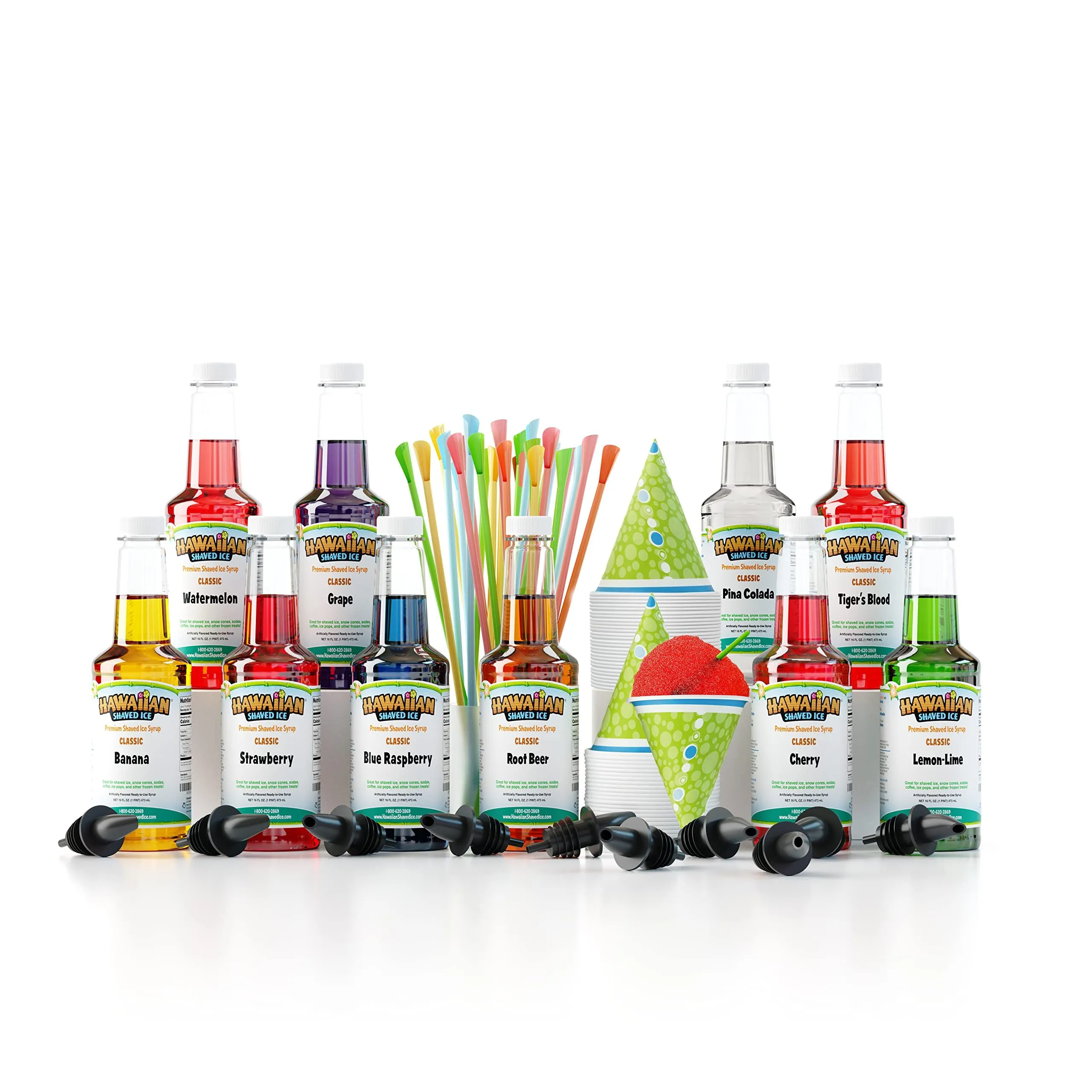 Snow Cone Machine Supplies up to 50 - Cones and Syrups (ice not Included)