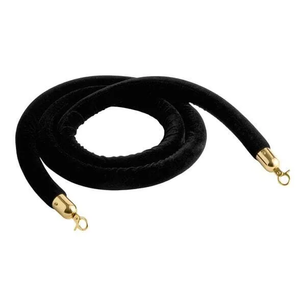 Black Stanchion Rope 8' Gold End