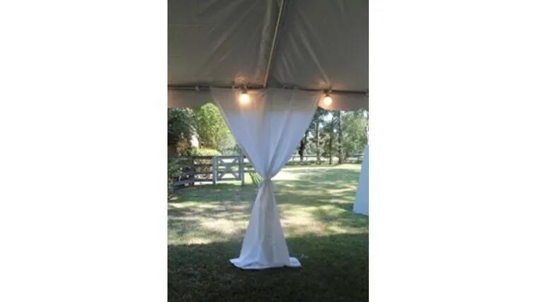 Tent Leg Draping - 13' White