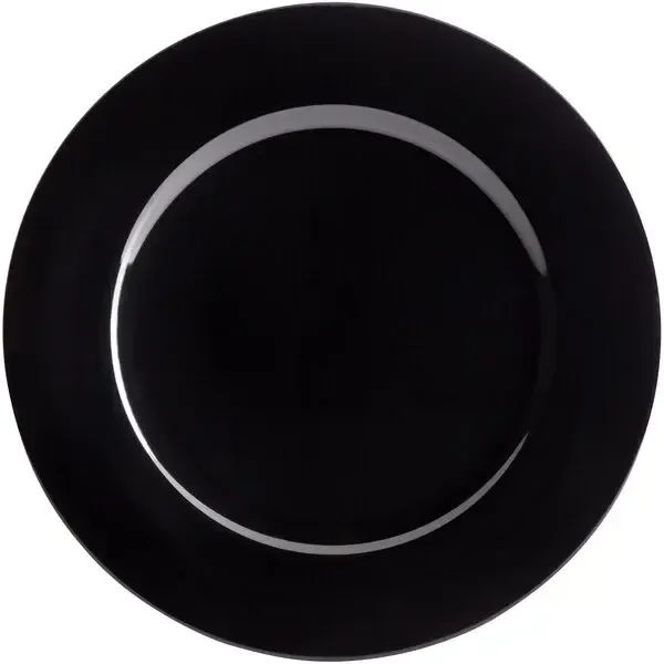 Black Plastic Charger Plate