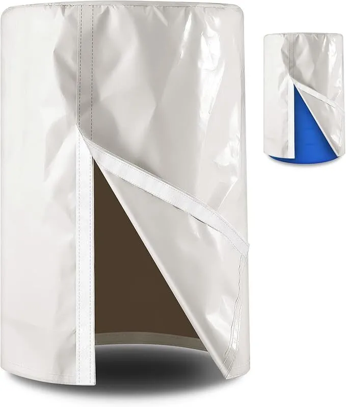 55 Gallon barrels with vinyl cover