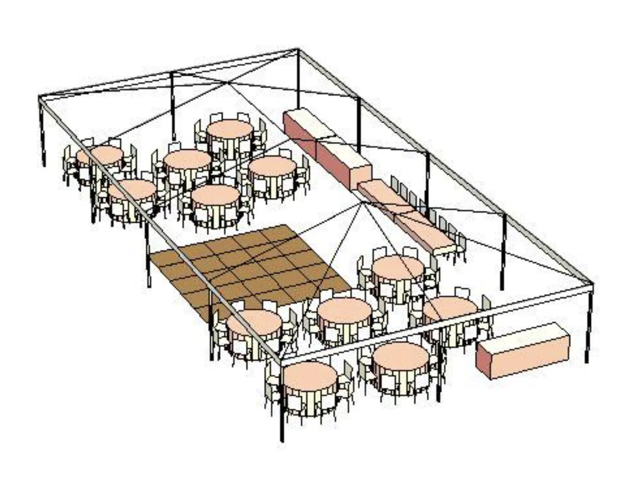 80 Person Wedding Tent Package