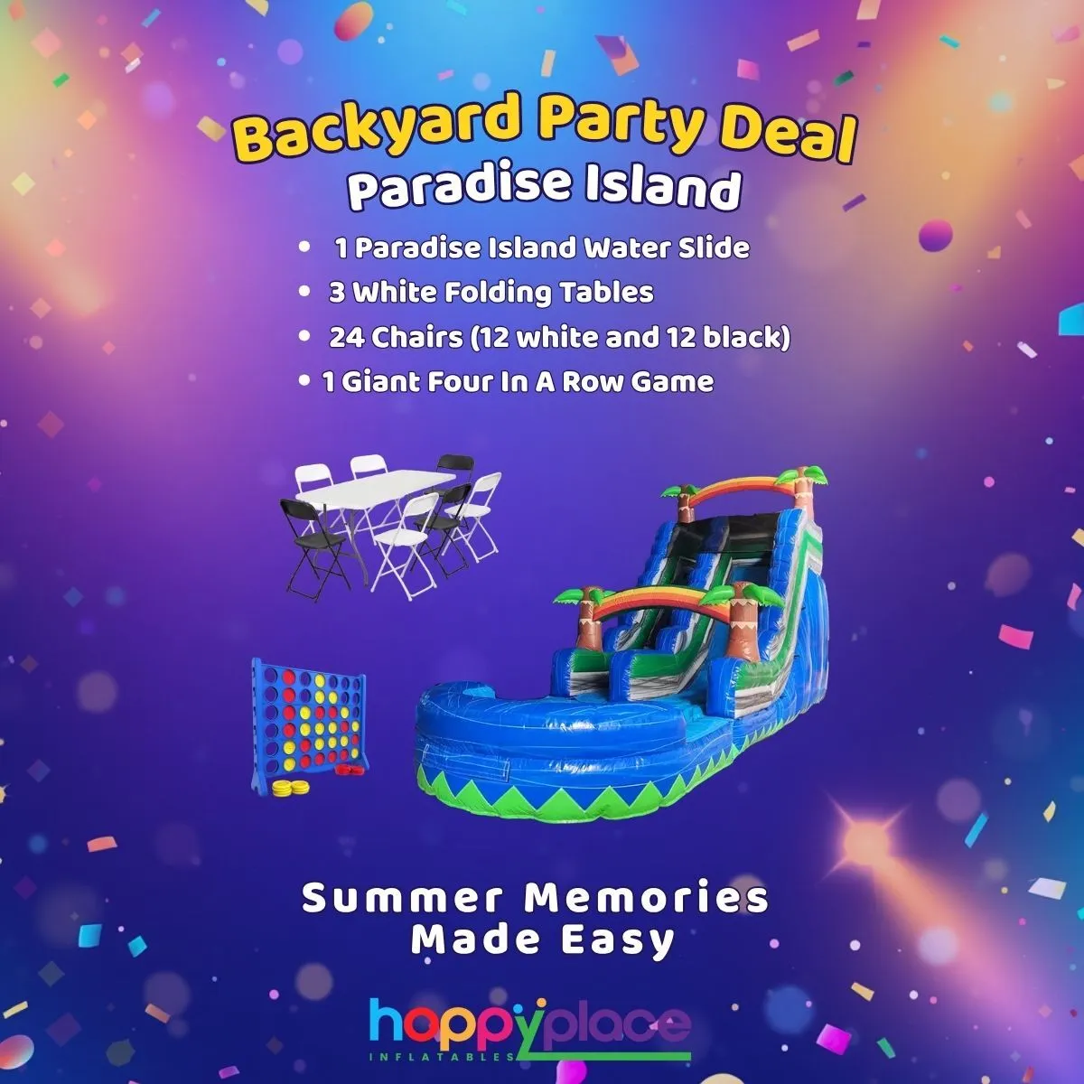 Paradise Island: 18ft Water Slide Party Package (Save $70+)