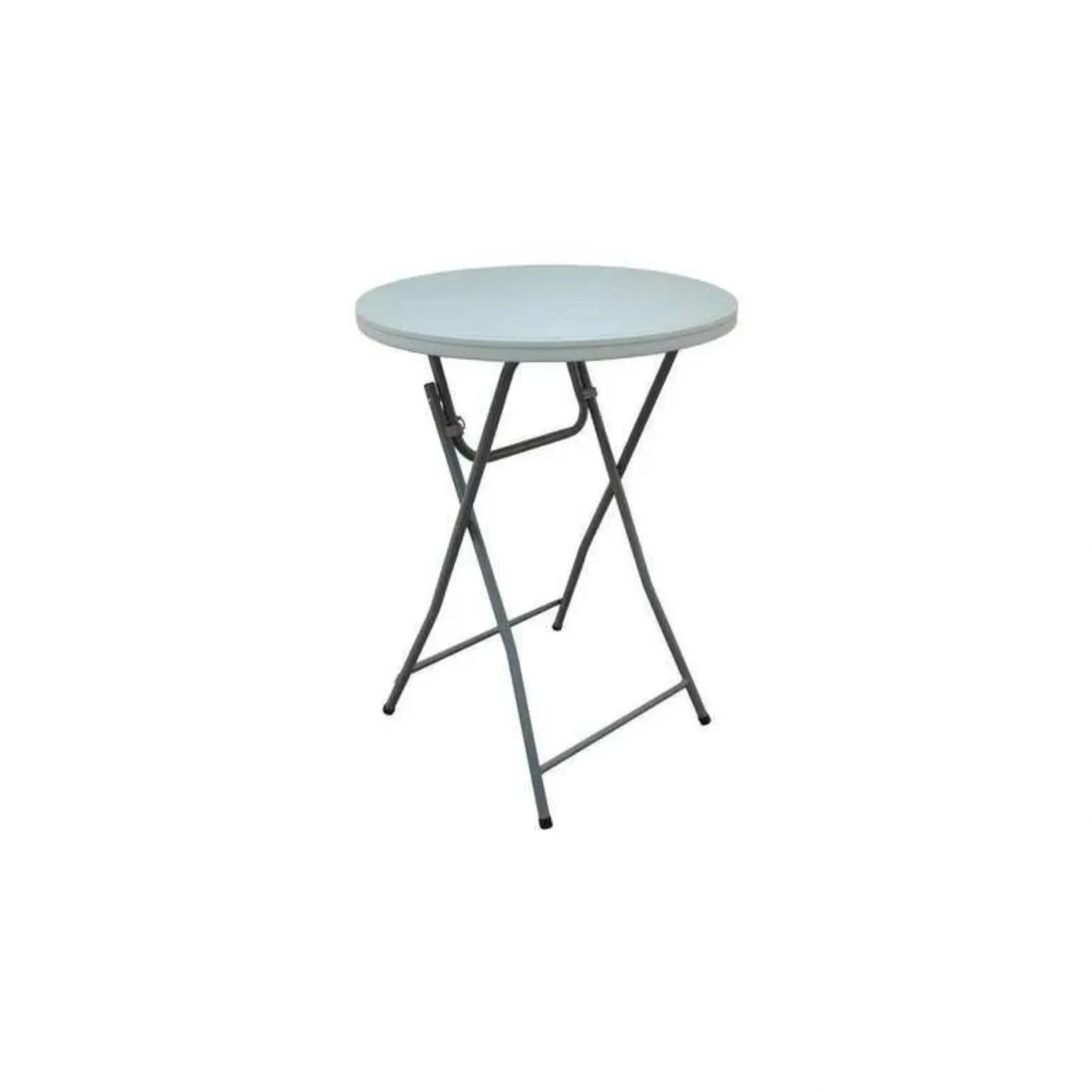 COCKTAIL CRUISER FOLDING TABLE - WHITE - 43" HIGH - 32" DIAMETER (Seat/Stand 2-4)