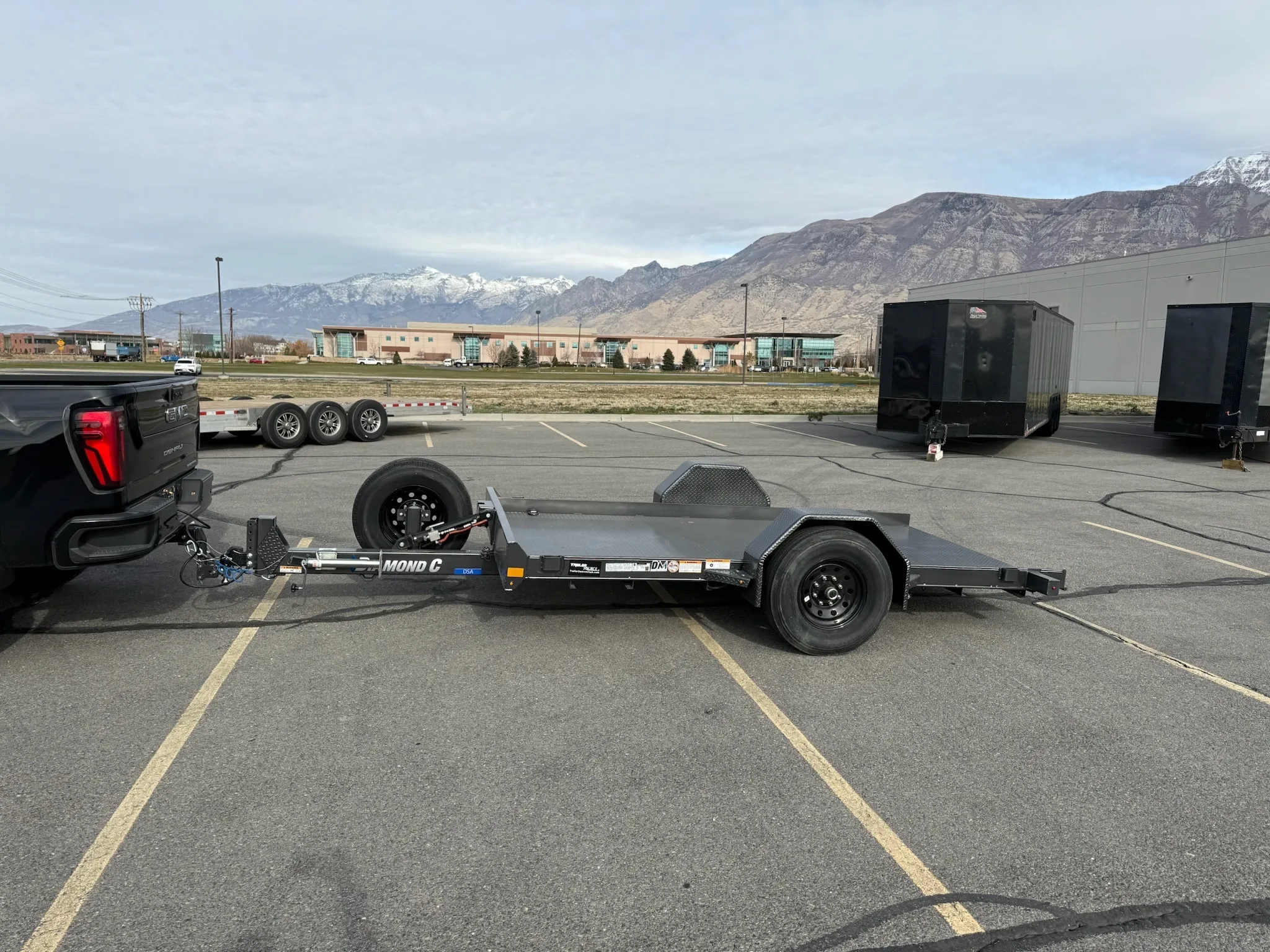 12' Steel Deck Tilt Trailer, +Winch, Scissor Lifts, Tool Boxes, Vaults, Pianos, Small Forklifts, etc