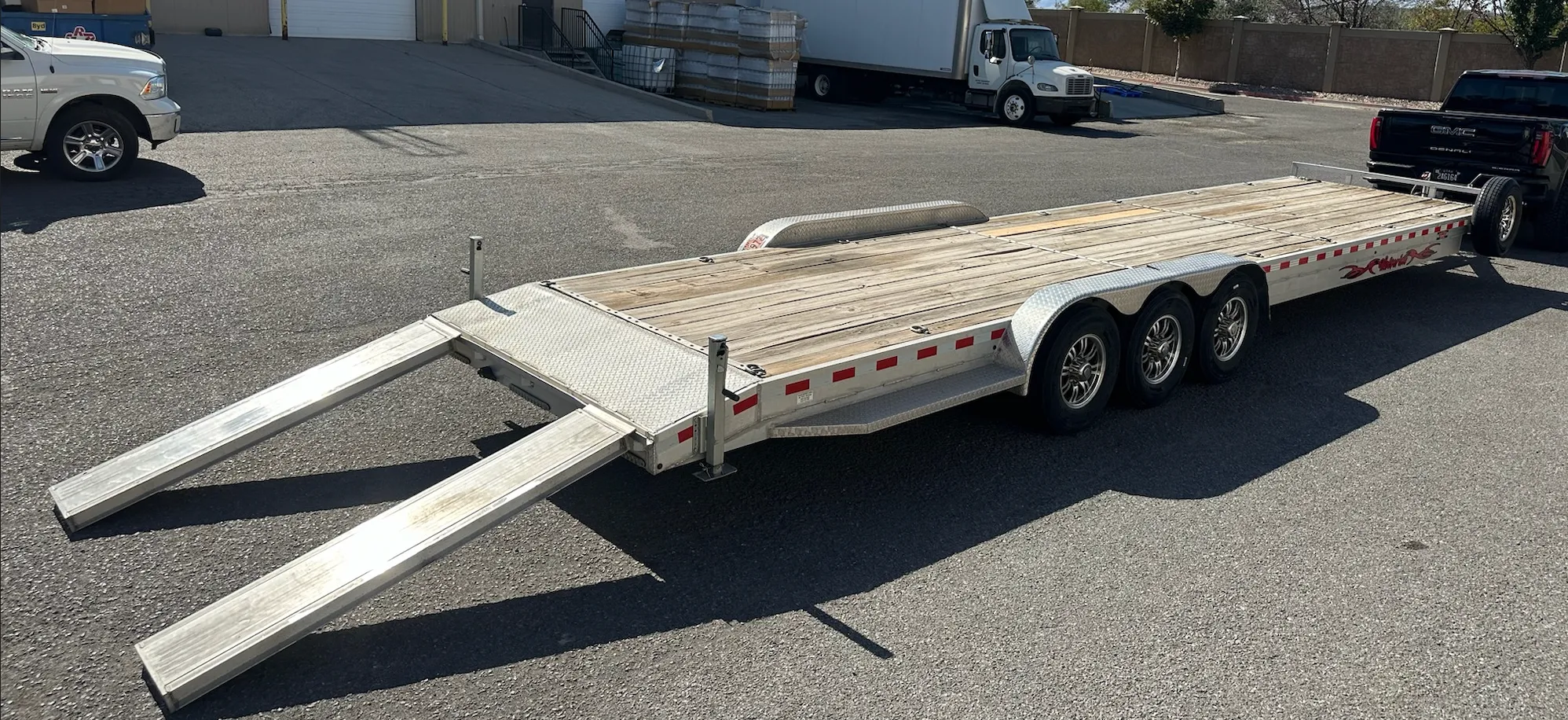 34' Triple axel aluminum car hauler 