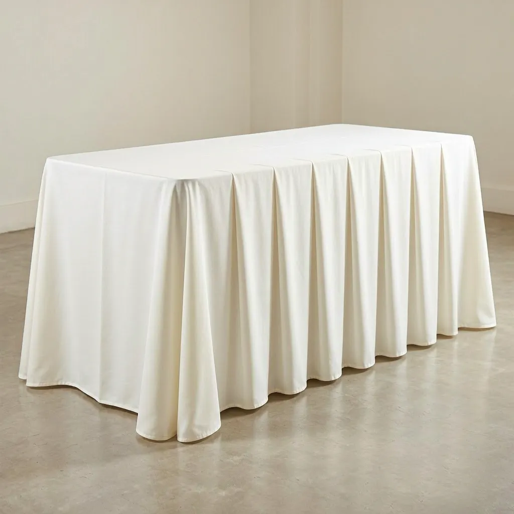6ft Table Linen- White