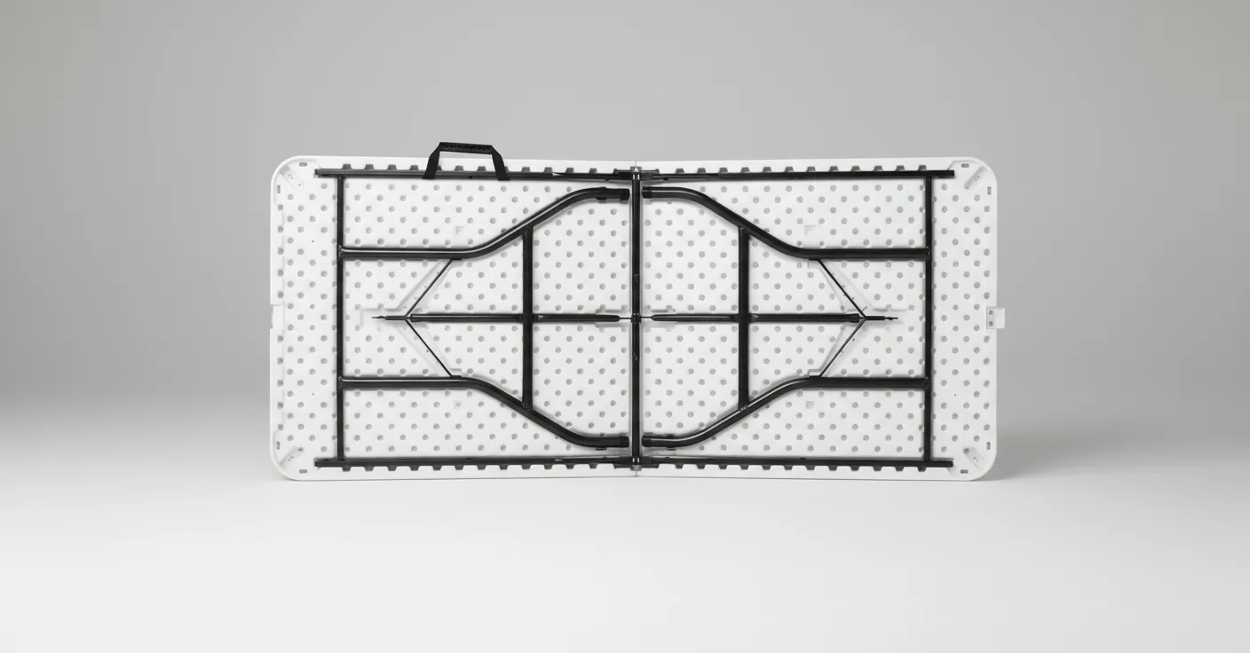 6' White Folding Table