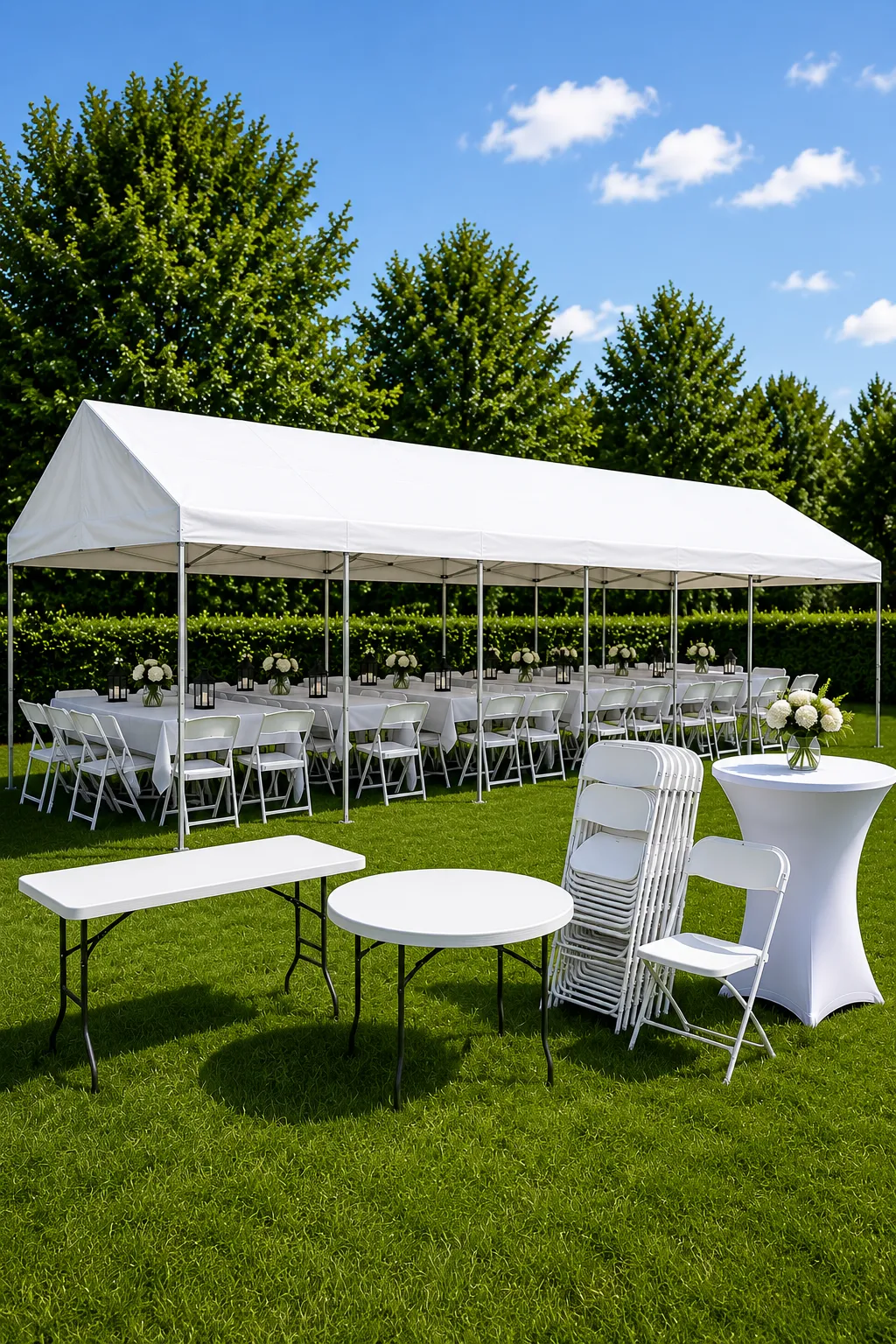 Tents, Tables, Chairs