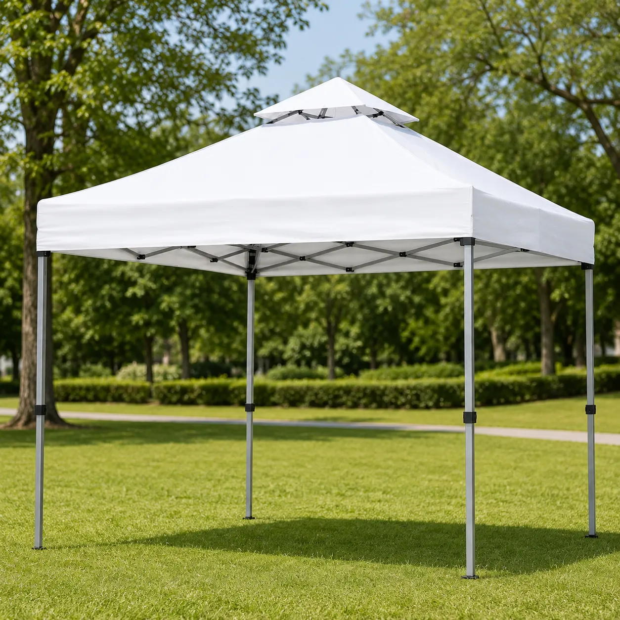 10' × 10' EZ Pop-Up White Canopy