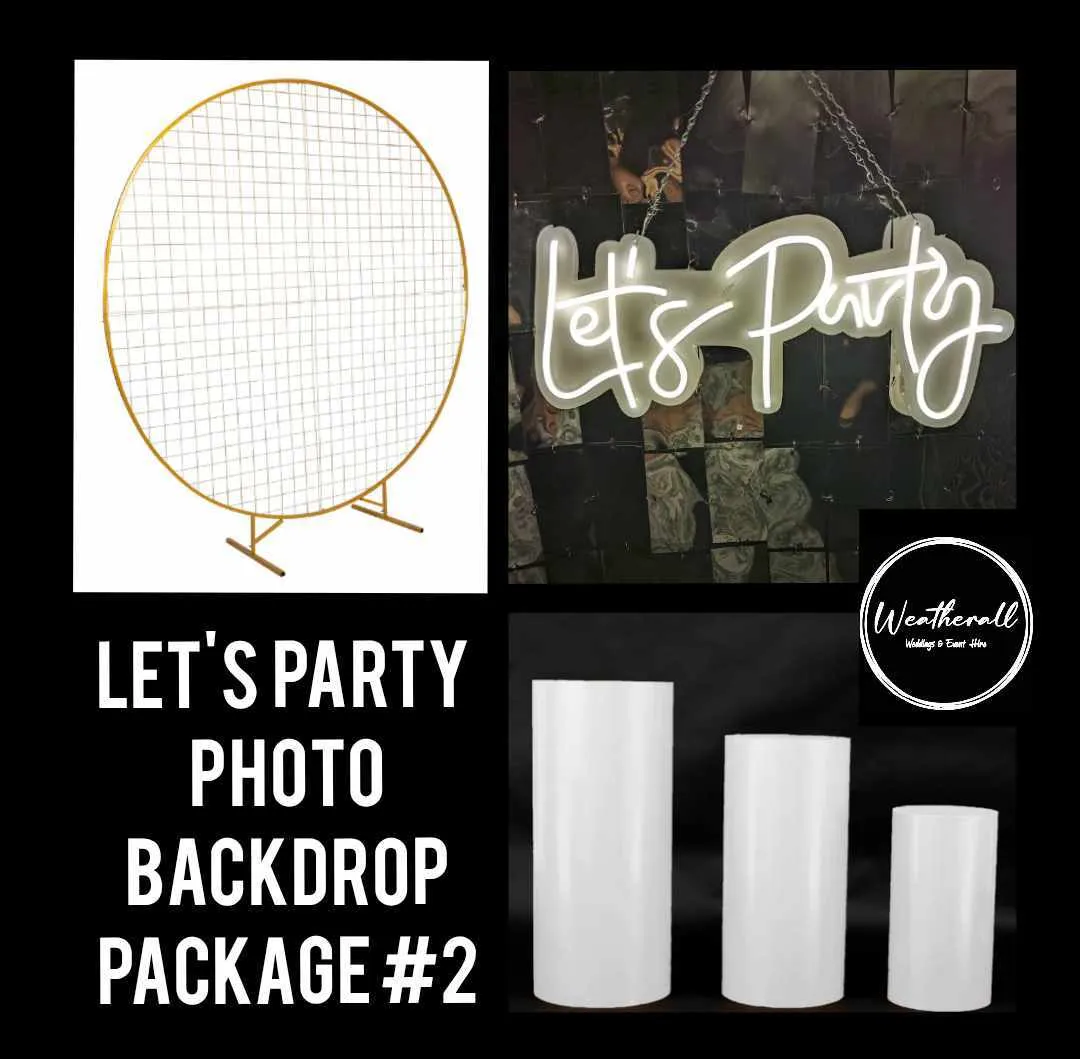 Let's Party Photo Backdrop Package #2
