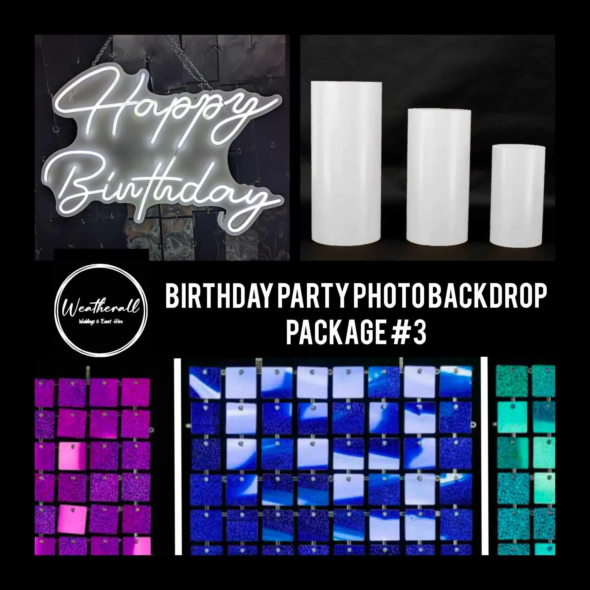 Birthday Party Photo Backdrop Package #3