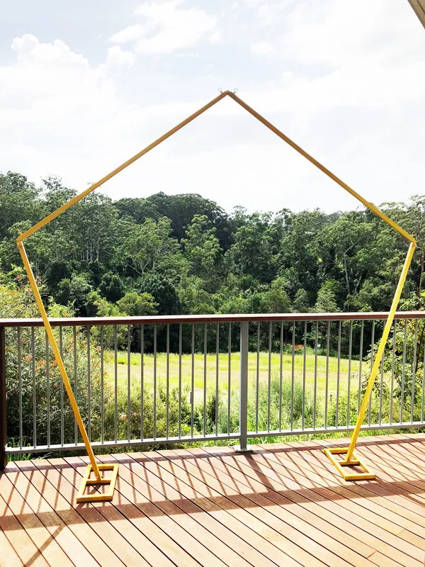 Gold Pentagon Wedding Arch