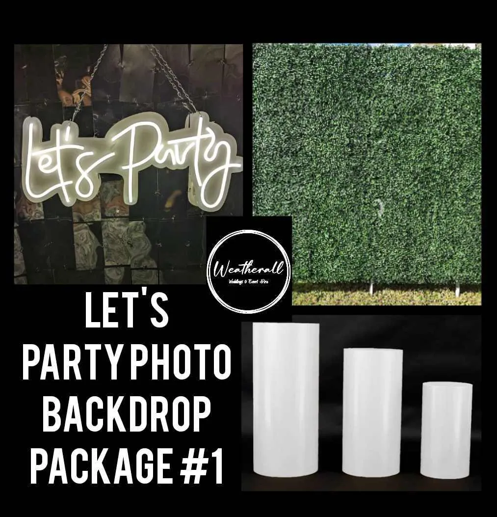 Let's Party Photo Backdrop Package #1