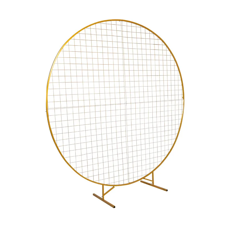 2m Gold Mesh Circle Arch