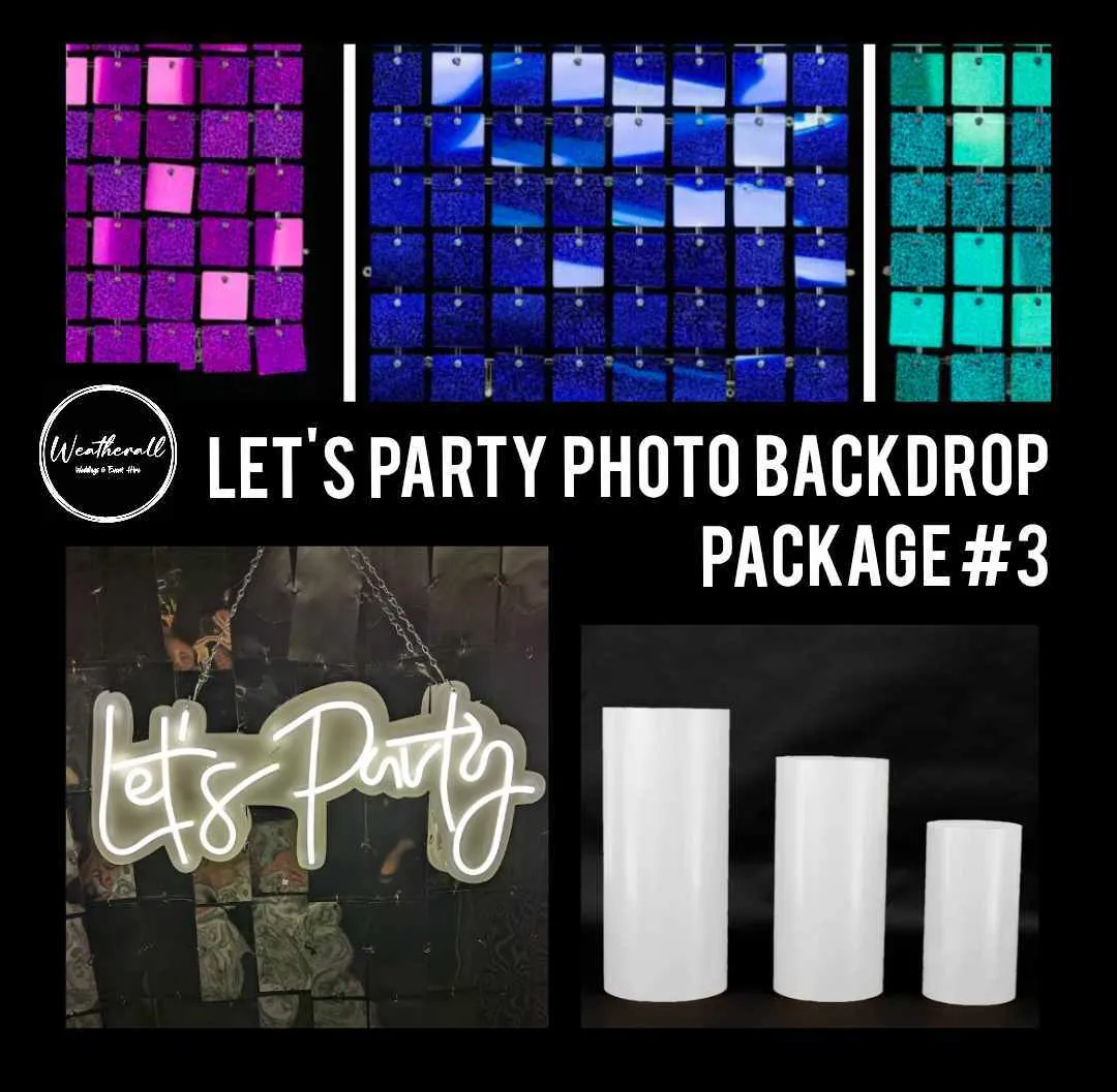 Let's Party Photo Backdrop Package #3
