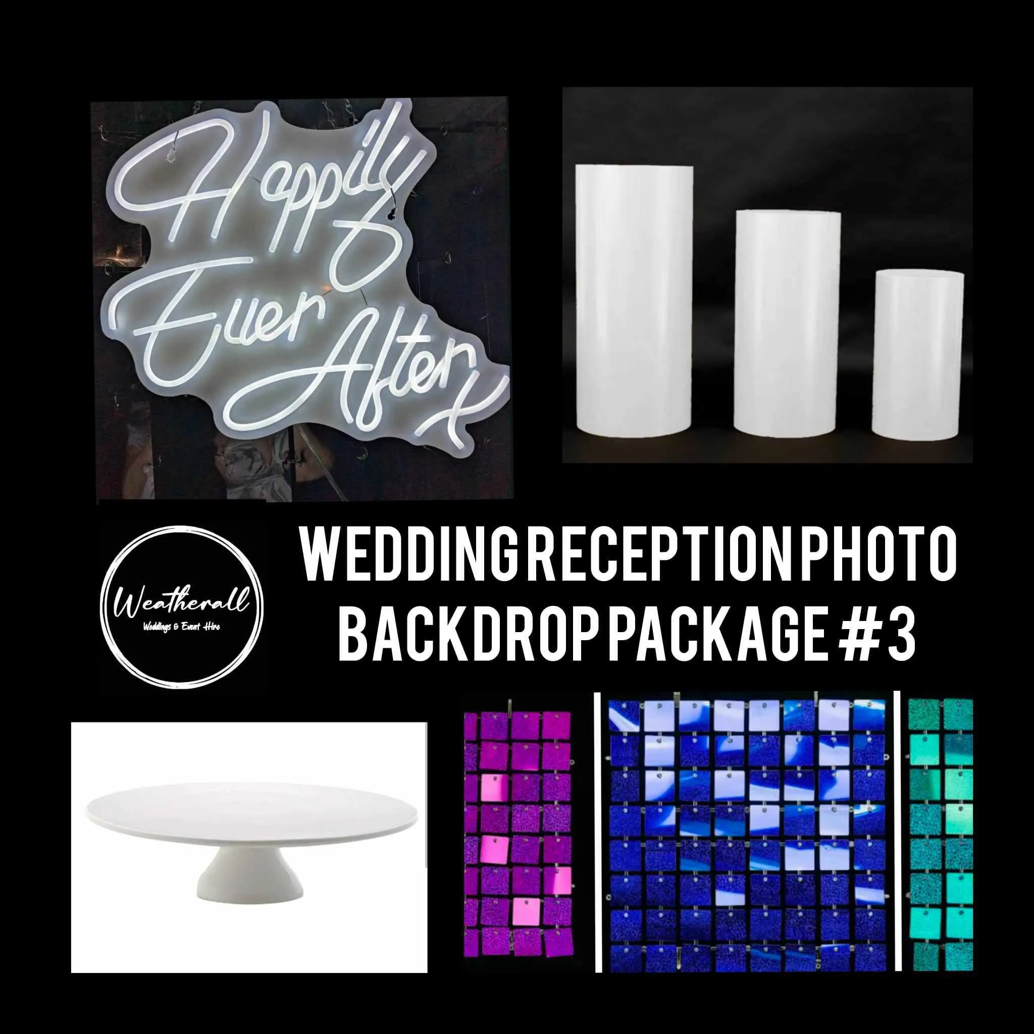Wedding Reception Photo Backdrop Package #3