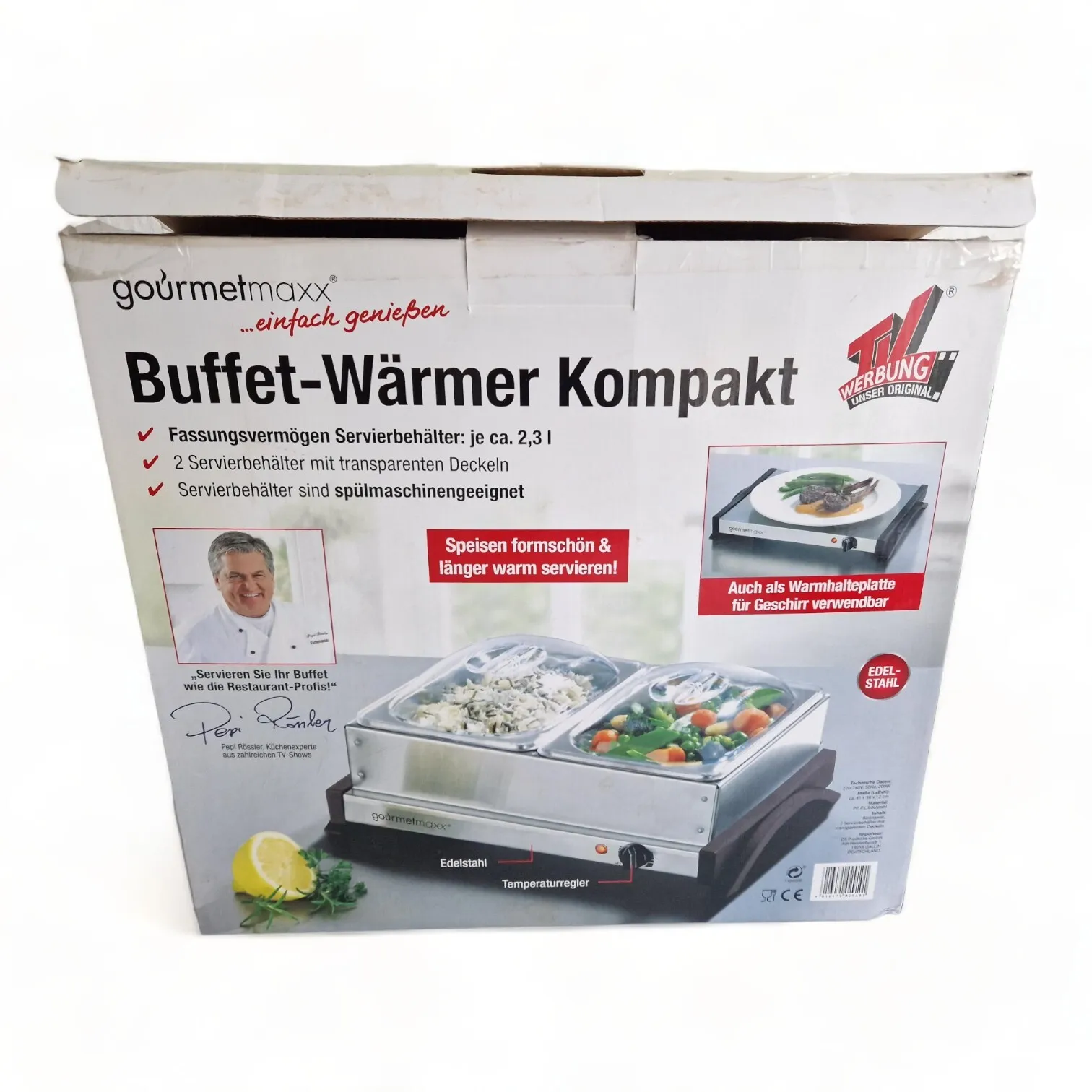 Gourmetmaxx Buffetwärmer Kompakt