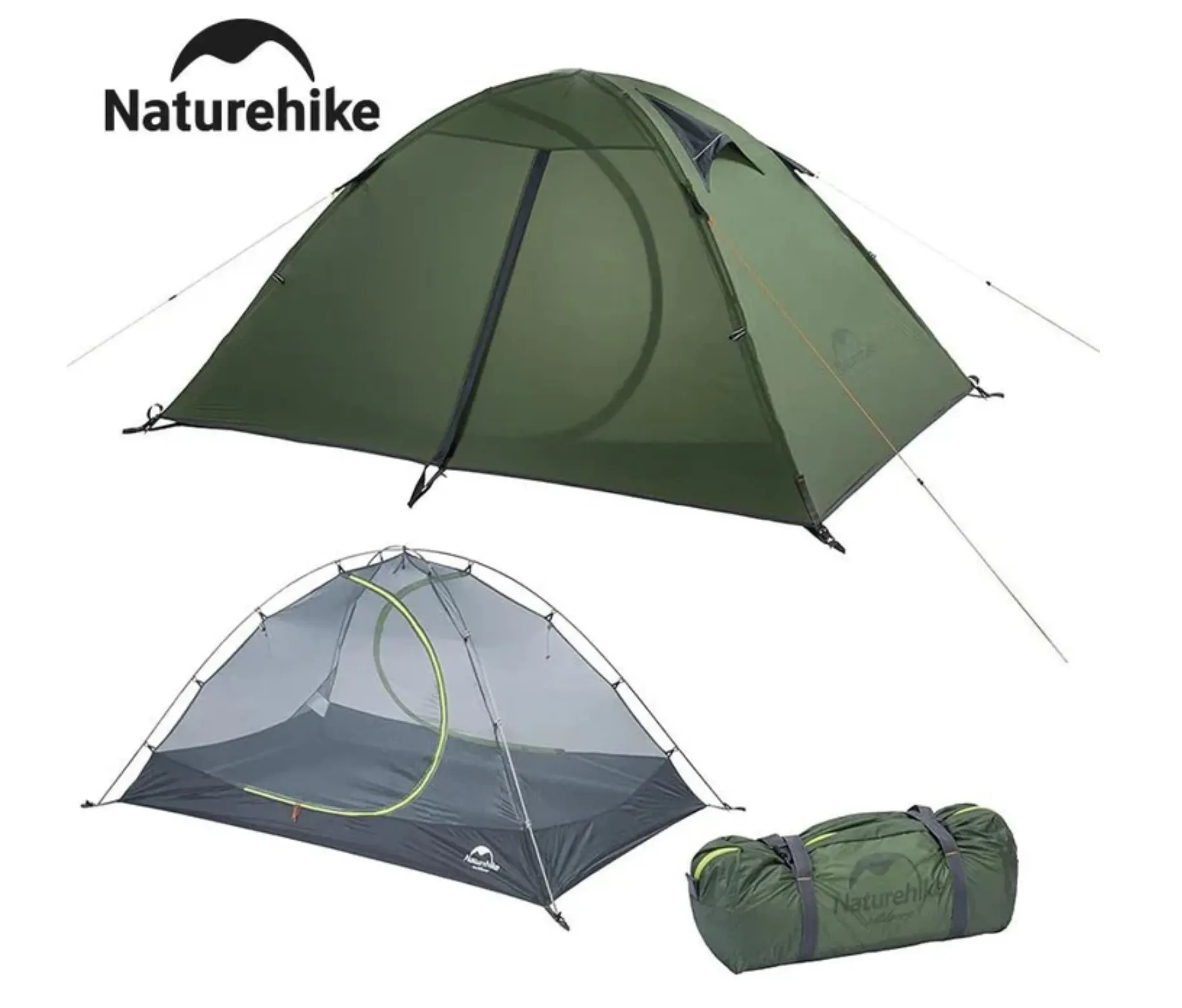 Tente ultralégère double-parois pour le bivouac et camping 2 personnes 1,95kg "Naturehike - Summer 2"