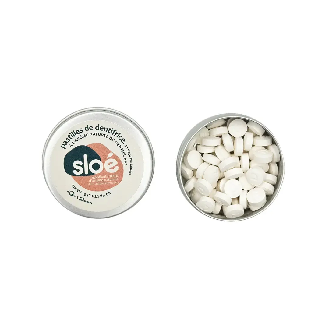 Dentifrice solide en pastilles à croquer "Sloé"