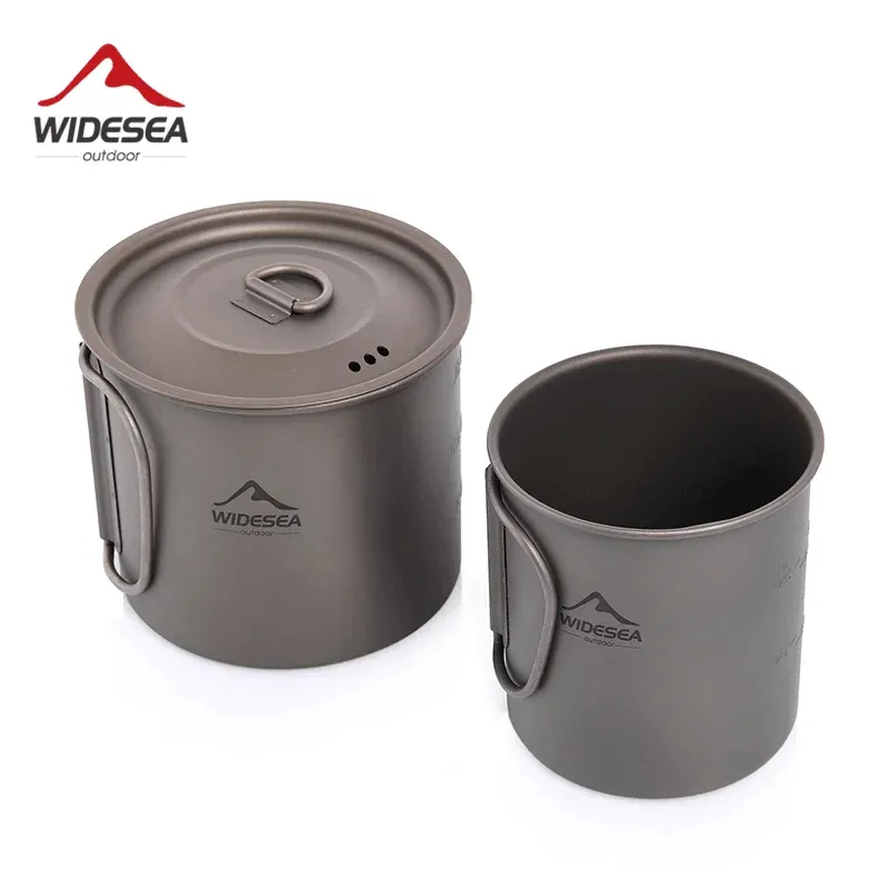 Tasse de camping en titane 200ml - 750ml à partir de 43g "Widesea - Camping mug cup"