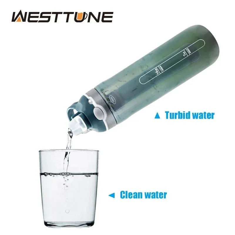 Gourde filtrante / purificateur d'eau de 750ML "Westtune - WS150"