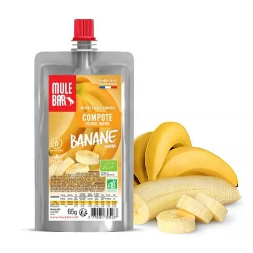 Compote énergétique vegan et bio 65g "Mulebar - Banane"