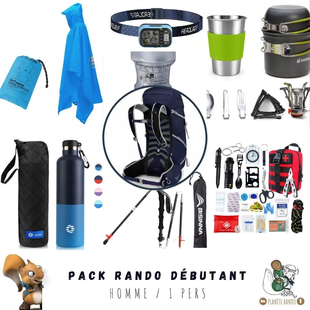Pack randonnée débutant homme