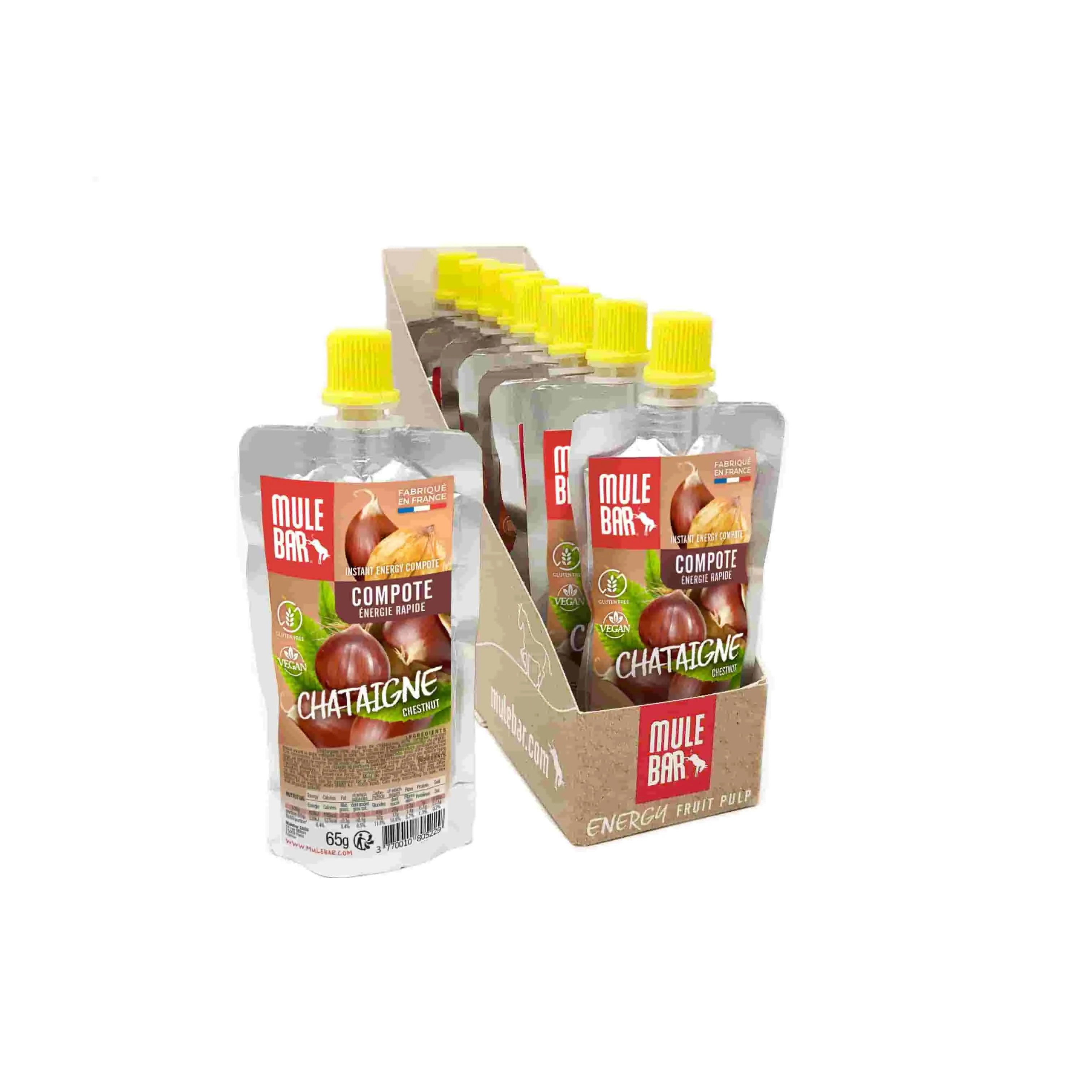 Compote énergétique vegan 65g "Mulebar - Châtaigne"