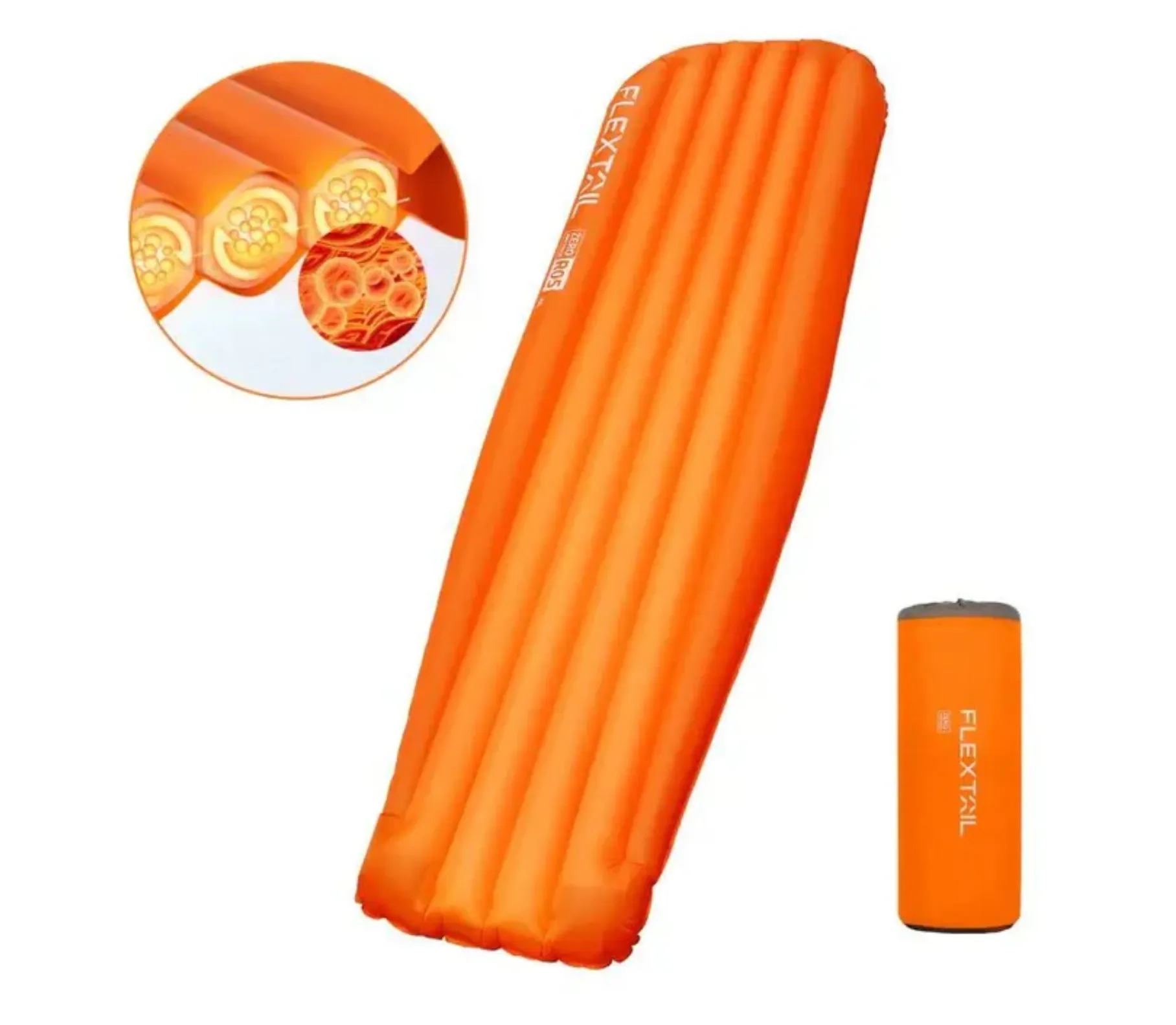 Matelas gonflable ultraléger 4 saisons bivouac / trekking R-Value 5 à partir de 520g "FLEXTAILGEAR - Zero Mattress R05"