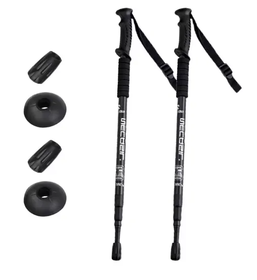 Paire de bâtons de randonnée télescopiques en alliage d'aluminium pour chariot de transport "NCS-10"