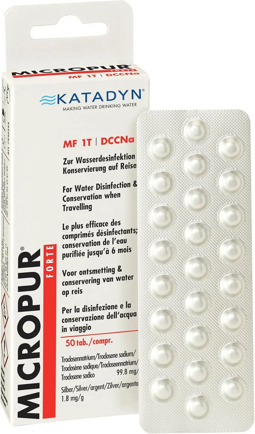 Micropur Forte MF 1T (1x25) comprimés désinfection de l'eau eau potable
