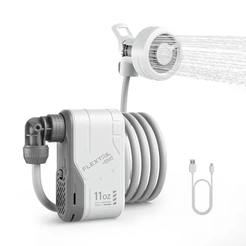 Douche de camping extérieure, pompe de douche électrique portable IPX7 "FLEXTAILGEAR - Max Shower" 