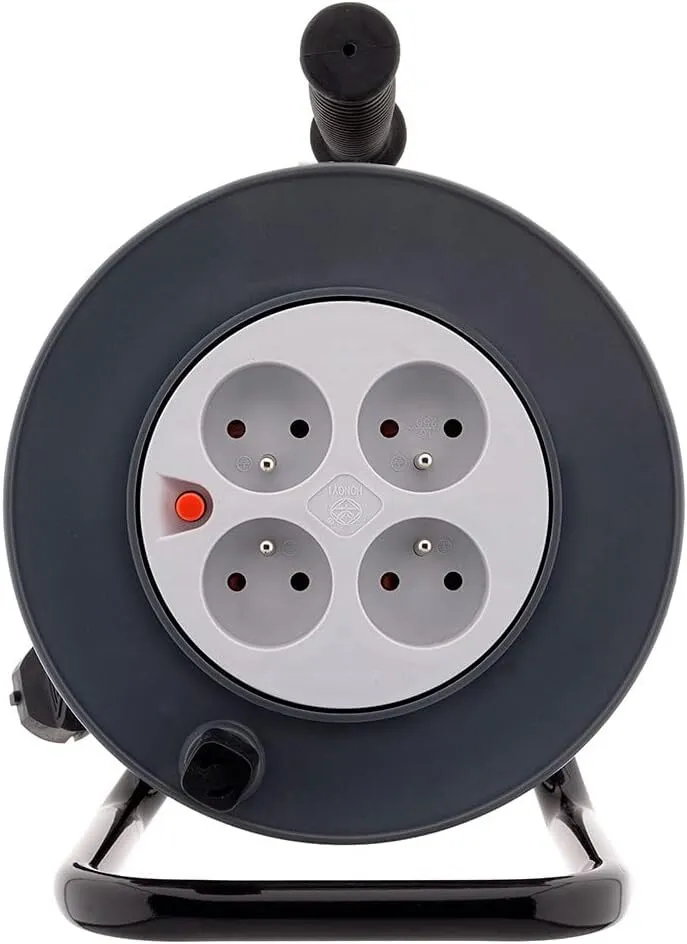 Enrouleur de rallonge électrique 25m 3G 1.5mm² pour le camping