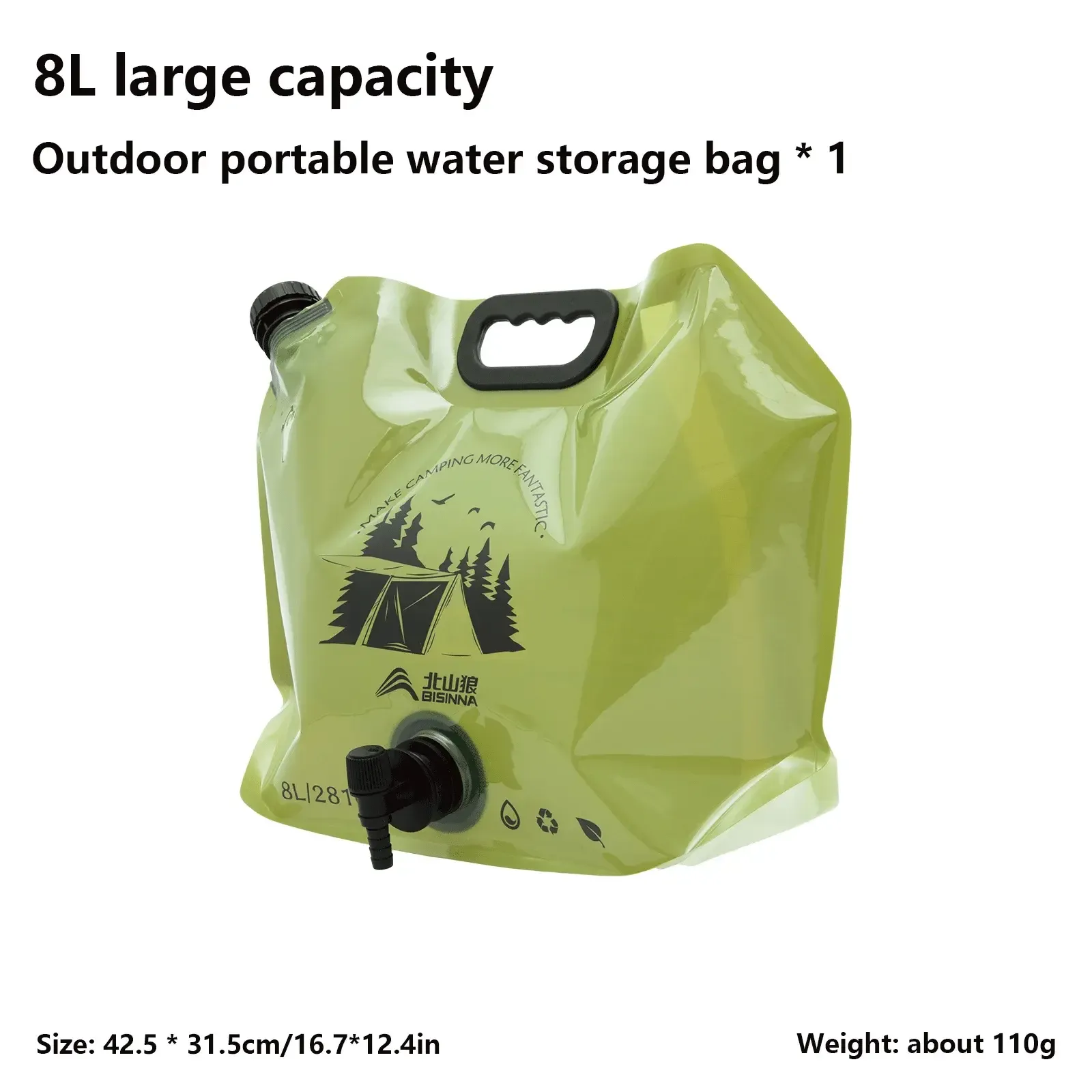 Jerrican à eau pliable 8L "Bisinna - Water Storage bag"