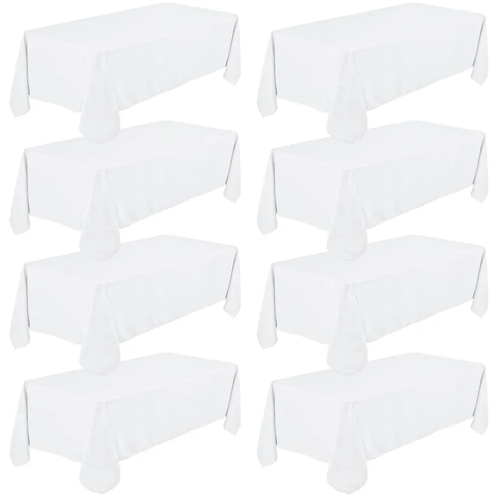 Rectangle White Tablecloth 70"x120"
